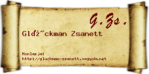 Glückman Zsanett névjegykártya