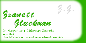 zsanett gluckman business card